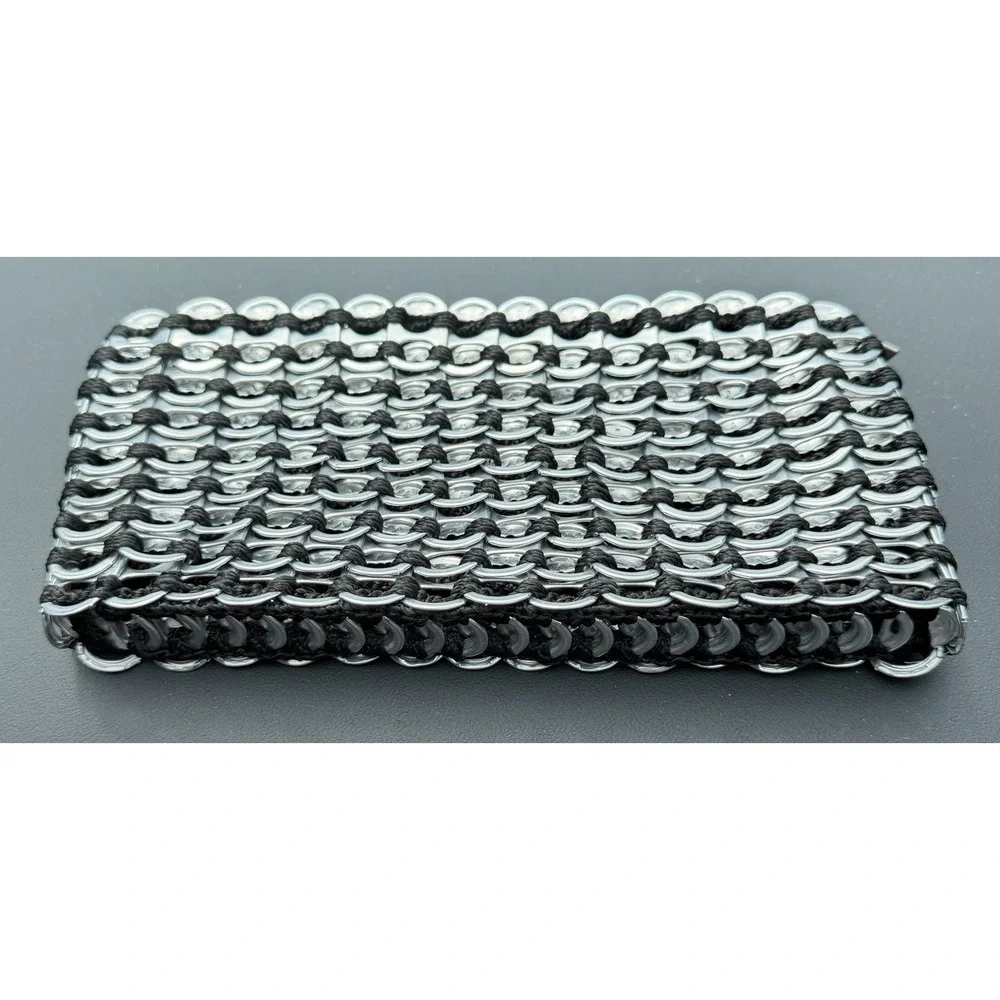 Escama Studio Black Silver Pop Tab Clutch Pouch 8
